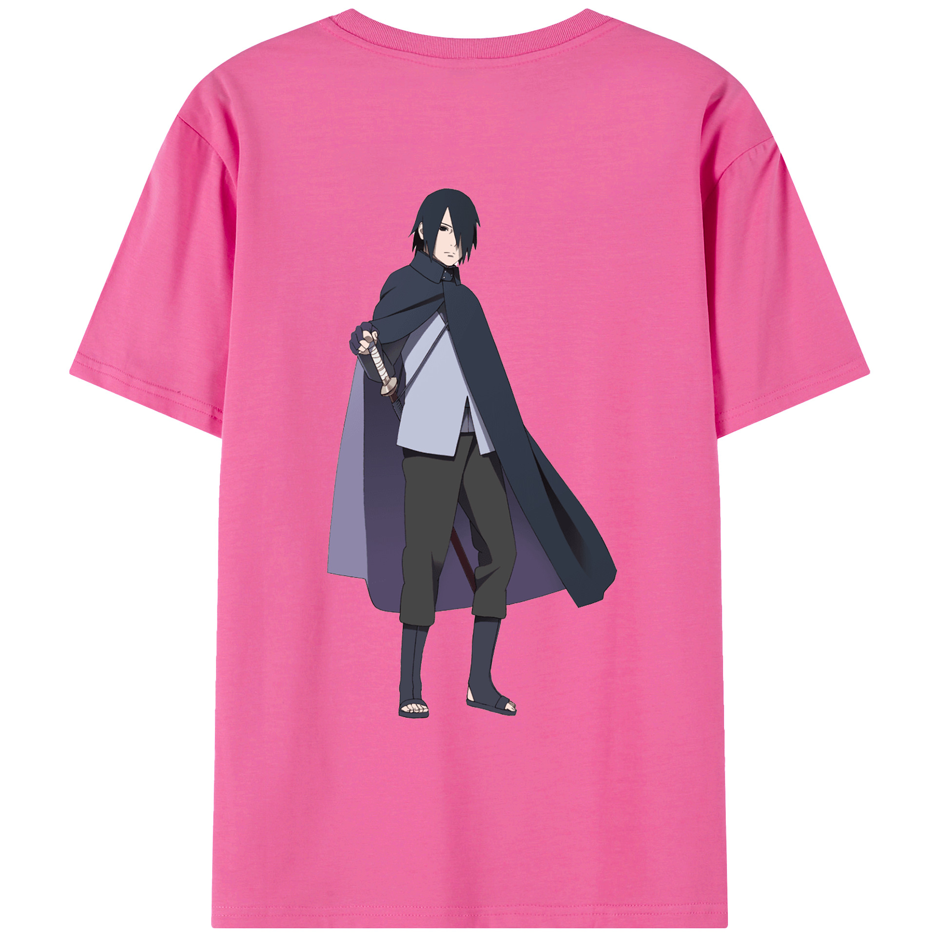 （画像用） NARUTO -ナルト- うちは サスケ Uchiha Sasuke レディース半袖Tシャツ(バックプリント)